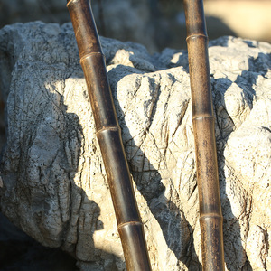 Handmade Purple Bamboo Walking Stick With Rubber Tip For Hiking And Senior Use As Personal Gift - Product Image 3