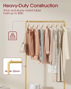 Perchero de metal resistente con estantería de malla, gran capacidad de carga, para ropa - Product Image 2