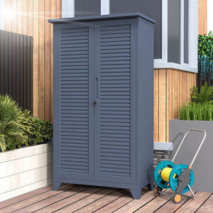 Armario <span class=keywords><strong>de</strong></span> <span class=keywords><strong>Almacenamiento</strong></span> <span class=keywords><strong>Exterior</strong></span> Comercial <span class=keywords><strong>de</strong></span> Acero, Nuevo, Impermeable, para Zapatos y Artículos Diversos, Diseño Simple, Gran Espacio, Resistente a la Lluvia y al Sol - Product Image 3