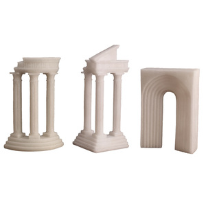 Columna romana, escultura arquitectónica, adornos de resina, 2 uds., para decoración de sala de estar, estilo tradicional, forma geométrica - Product Image 5
