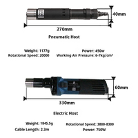 Meuleuse droite électrique industrielle professionnelle 110V avec tige flexible allongée pour le meulage des coudes et des tuyaux droits