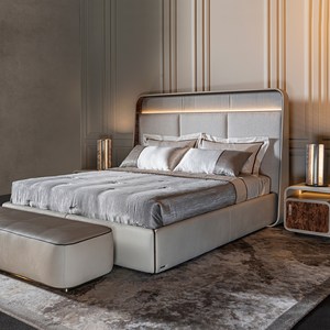 Banc de chevet en cuir véritable italien de luxe, chaise-canapé pour chambre à coucher moderne et ensemble de meubles de salon, taille personnalisée - Product Image 2