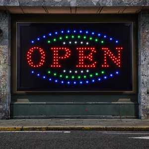 Custom Size OPEN LED <b>Sign</b> LED Business Advertising <b>Sign</b> for Barbershop Fast Food Retail Store Front Window Display - Product Image 1