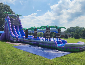 Château gonflable commercial pour toboggan aquatique tropical pour enfants avec videur et toboggan de divertissement <span class=keywords><strong>Juex</strong></span> Gonflables - Product Image 3