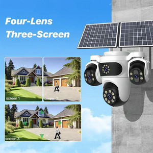 Rscamtom 8K Aov 4G Năng Lượng Mặt Trời Powered Ngoài Trời An Ninh CCTV Máy Ảnh Không Thấm Nước Không Dây PTZ 4 Ống Kính CMOS Hai Cách Âm Thanh Mạng Máy Ảnh - Product Image 5