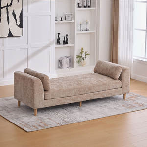 <span class=keywords><strong>M</strong></span> كرسي استرخاء عصري من الشانيل المنجد، بتصميم بدون ظهر وأرجل مدببة، مناسب لغرفة النوم وغرفة المعيشة - Product Image 1