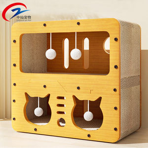 Robusta casa per gatti in legno con Scratching Board integrato accogliente e durevole Design adorabile - Product Image 5