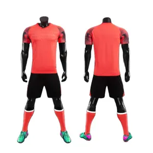 Футбольная форма без рисунка на заказ, однотонная красная Футбольная Одежда для детей