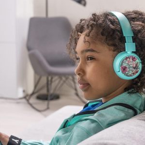 Casque Bluetooth pour enfants, vert foncé, motif dessin animé, casque stéréo, matériau non toxique et sûr pour les enfants - Product Image 5