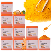 Savon Solide au Curcuma Bio Naturel Anti-Acné Éclaircissant et Blanchissant, Prix de Gros du Fabricant OEM
