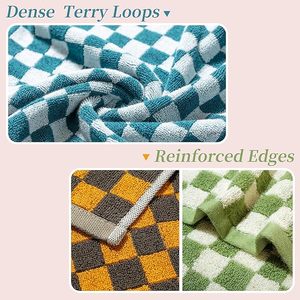 Telo Mare <span class=keywords><strong>Grande</strong></span> e Confortevole in Cotone 100% a Scacchi, Morbido e di Alta Qualità per Piscina - Product Image 2