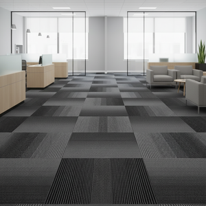 Dalles de <span class=keywords><strong>moquette</strong></span> de bureau 50x50, insonorisation, prix bas, dalles de <span class=keywords><strong>moquette</strong></span> bon marché, revêtement de sol de bureau, dalles de <span class=keywords><strong>moquette</strong></span> carrées de luxe pour usage commercial - Product Image 3