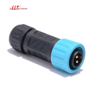 LLT 2pin M12 Push Lock IP68 Connecteur étanche pour montage sur panneau