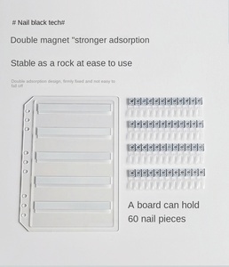 Espositore Magnetico Quadrato per Nail Art, Cartella Colori Moderna in Acrilico, Tavola per Manicure, Libro Campioni per Smalto e Gel - Product Image 3