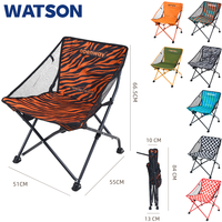 Chaise de camping pliable ergonomique avec dossier incurvé et poche latérale pour la pêche, le jardin, les voyages en camping, support ODM OEM, logo personnalisé