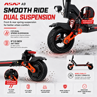 Trottinette Électrique Pliable pour Adulte 48V 500W Autonomie 64 km Vitesse 43 km/h Frein à Tambour et à Disque Charge Maximale 100 kg Stock US Vélo Électrique