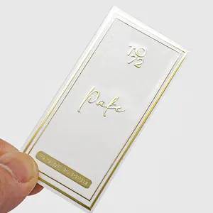 Personalizzato antigraffio adesione parole del marchio Logo metallo abbronzante argento caldo stampa trasparente adesivi trasferimento Uv