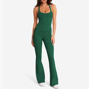 Gran oferta <span class=keywords><strong>Tik</strong></span> <span class=keywords><strong>Tok</strong></span> 2 piezas conjunto de Yoga para mujer sensación desnuda lujo Nylon Spandex transpirable ropa deportiva Pilates Ballet gimnasio Fitness conjuntos - Product Image 3