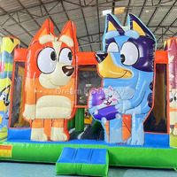 Parc de trampoline gonflable pour enfants avec jeu d'obstacles, château gonflable combiné pour des aventures amusantes