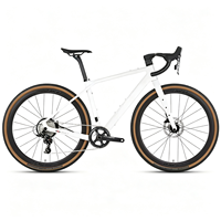 Vélo de gravier en carbone 700C, 13 vitesses, transmission électronique sans fil, frein hydraulique, axe traversant, guidon drop bar, cockpit aérodynamique, pneu 40C, 9,9 kg