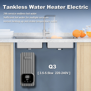 Chauffe-eau instantané mural sans réservoir de 5,5 kW avec télécommande pour salle de bain, certifié CE, chauffage instantané de l'eau - Product Image 5