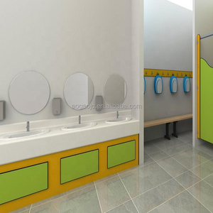 Hiện đại rắn màu <span class=keywords><strong>HPL</strong></span> Bảng điều chỉnh mầm non trẻ em nhà vệ sinh phân vùng thiết kế - Product Image 2