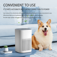 Purificateur d'air portable USB-C avec filtres HEPA et charbon actif, veilleuse et diffuseur d'arômes, commande manuelle, utilisation sur bureau