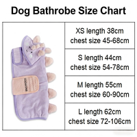 Peignoir de bain personnalisé pour chien, mignon, super absorbant, séchage rapide, doux, motif dessin animé, réglable, en microfibre, serviette de séchage, manteau pour chien