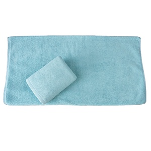 Sang Trọng Tùy Chỉnh 100% Bông Khăn Tắm Bán Buôn Bông Terry Khách Sạn Màu Xanh Khăn Tắm Thiết Lập Với Logo - Product Image 6