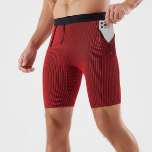 กางเกงขาสั้นผ้าโพลีเอสเตอร์แห้งเร็วสำหรับผู้ชายกางเกงขาสั้นสำหรับวิ่งมีแถบโลโก้ตามสั่ง - Product Image 1