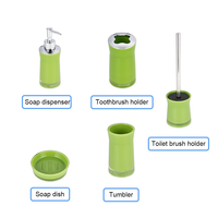 Ensemble de salle de bain 5 pièces en PS ABS blanc givré, finition originale pour une clarté hygiénique, ensemble de rangement complet pour salle de bain