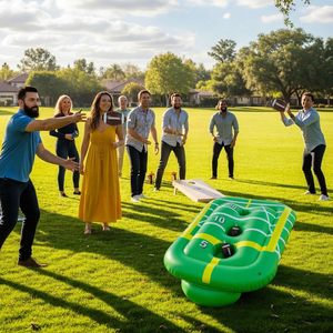 Hot Selling 36 Inch <b>Inflatable</b> Football Toss <b>Pool</b> Game Floating Target with Balls Summer Water Toy <b>for</b> Adults Family Beach Yard - Product Image 4