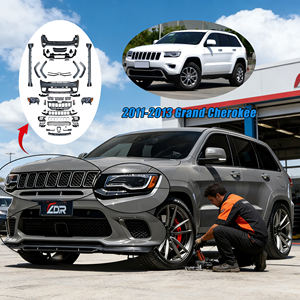 Kit de Carrocería SRT-8 para <span class=keywords><strong>Jeep</strong></span> <span class=keywords><strong>Grand</strong></span> <span class=keywords><strong>Cherokee</strong></span> 2011-2013, Accesorios con Faros LED, Parachoques Delanteros y Traseros, Rejilla, Estilo Nuevo <span class=keywords><strong>2021</strong></span> - Product Image 1