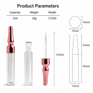 Organic <b>Lip</b> Plumping 2ml Rose Luxury <b>Lip</b> Gloss Personalizados Tube for Daily Makeup Private Label - Product Image 5