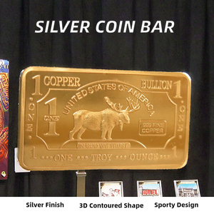 Moneta commemorativa in lega menta <span class=keywords><strong>tedesca</strong></span> da una oncia Troy placcato in argento lingotti di bufalo Bar tecnica di fusione a tema sportivo - Product Image 5