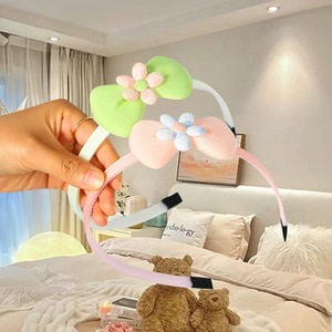 Korean Style Women's <b>Headbands</b> Mixed Colors Cloth Casual Hair Accessories With Flower <b>Bow</b> Design For Daily Wear - Product Image 1