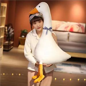 Peluche all'ingrosso di oca bianca, simpatici animali di peluche a forma di oca, cuscino di peluche a forma di anatra per regali per bambini - Product Image 5