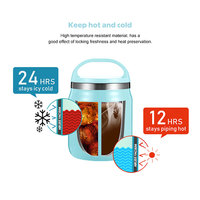 Boîte à lunch personnalisée Everich avec logo, double paroi, en acier inoxydable 304, récipient alimentaire isolé sous vide, avec poignée et cuillère