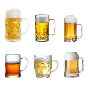 <b>Large</b> Thickened Glass Beer Mug with Handle Uncovered Tea House KTV Bar <b>Gift</b> <b>Box</b> Customizable Logo Printing - Product Image 1