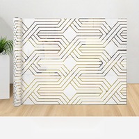 Papier peint auto-adhésif en PVC imperméable de style moderne pour décoration intérieure, idéal pour les hôtels, les salles de sport, motif géométrique