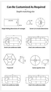 Nội Thất Văn Phòng Hội Nghị Phòng Họp Bảng Tôi Hình Bàn Dành Cho Người Lớn Trường <span class=keywords><strong>Modular</strong></span> Có Thể Điều Chỉnh Chiều Cao Có Thể Gập Lại Đào Tạo Bảng - Product Image 4