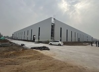 Atelier économique en structure métallique, hangar industriel à un étage, bâtiment métallique préfabriqué, hall d'usine, entrepôt rapide à construire
