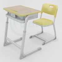 Meubles scolaires modernes en métal, bureaux et chaises réglables en hauteur pour les écoles primaires et le bureau à domicile