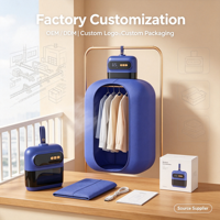 Mini-séchoir à linge électrique portable ventilé, compact, semi-automatique, pour usage domestique et hôtelier, classe A+++.