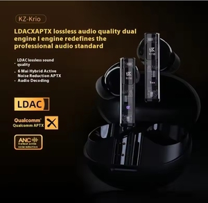 KZ KRIO Đúng Không Dây Bt Tai Nghe Stereo 6 Mic Hoạt Động Tiếng Ồn Hủy Bỏ Ldac X <span class=keywords><strong>APTX</strong></span> Thấp Chậm Trễ Earbuds KZ Xtra Carol Pro - Product Image 2