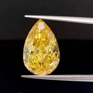 Diamante CVD Suelto de Alta Calidad, Color Amarillo Intenso, 5.88ct, VS2, Corte Pera, Color Fantasía, Cultivado en Laboratorio - Product Image 1