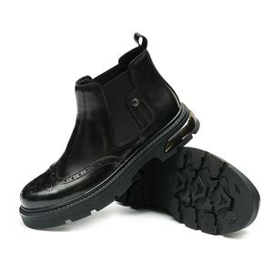 Bottes en cuir de style anglais pour homme, fabriquées en cuir véritable de haute qualité, chaussures décontractées adaptées à toutes les occasions - Product Image 1