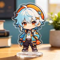 Support publicitaire lenticulaire Kpop personnalisé en acrylique, effet dessin animé, à secouer, DIY, personnage transparent dépoli, UV, effet arc-en-ciel, usine ODM