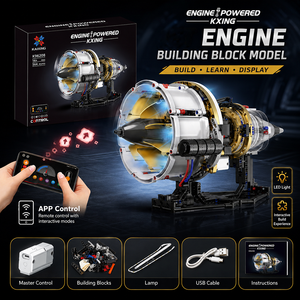 Modelo de Bloques de Construcción de Motor Aeroespacial, Juguete de Plástico de Alta Precisión, Set de Bloques de Construcción con Temática de Transporte, Regalo para Coleccionistas - Product Image 5