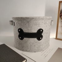 Bacs de rangement en feutre empilables, durables, écologiques, avec poignées, design minimaliste, couleur personnalisable, pour livres, magazines, rangement d'entrée